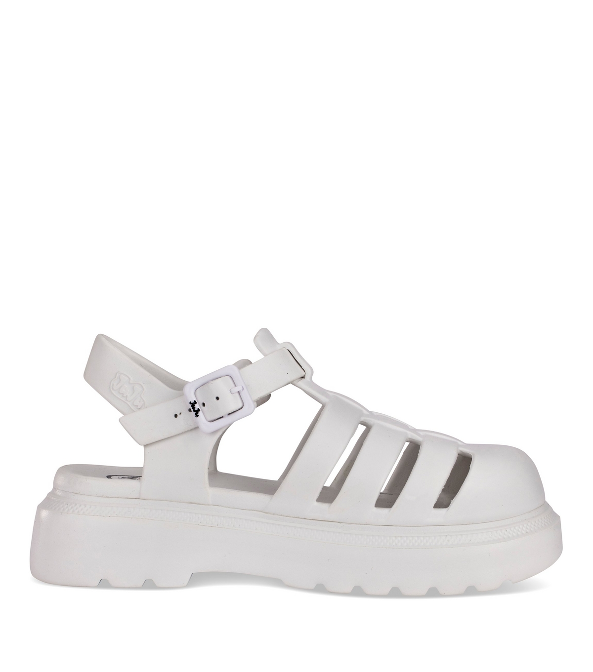Women's White Chunky Jelly Sandals JuJu New Look