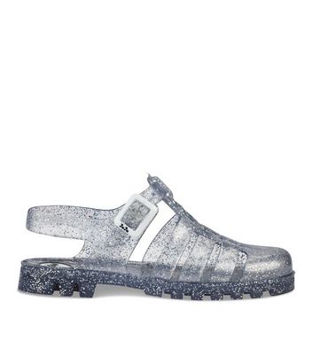 Glitter jelly sandals discount women's