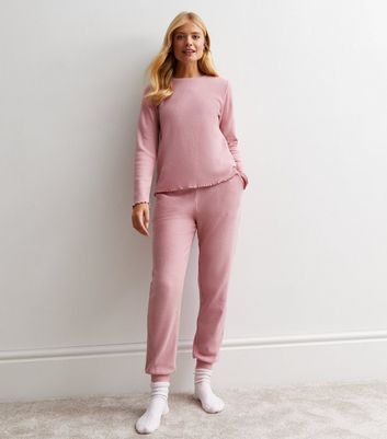 Pink cuffed online sweatpants