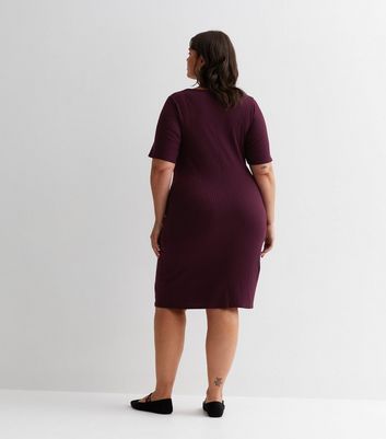 Burgundy t best sale shirt dress outfit