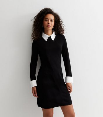 Black shirt clearance dress new look