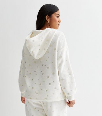 White sweatshirt with online stars