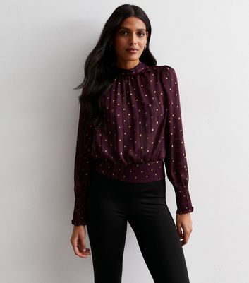 Sheer-ly Mine Burgundy Mesh Long Sleeve Button-Up Top