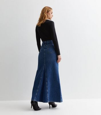 Flared on sale denim skirt