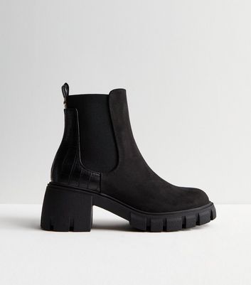 Black chelsea boots womens heel best sale