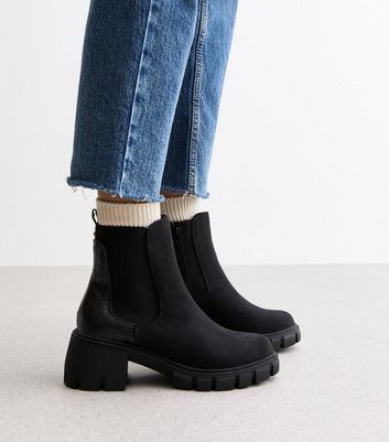 Chelsea boots with heel hot sale womens