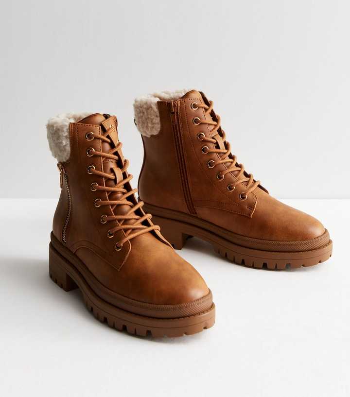 new look fur boots