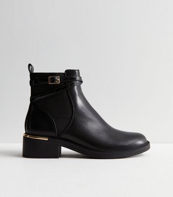 New look wide shop fit black ankle boots