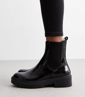 Patent chelsea boots ladies on sale