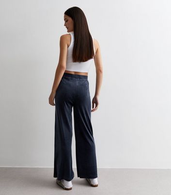 Velour wide clearance leg pants