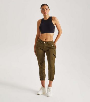 Urban Bliss Olive Cargo Joggers New Look