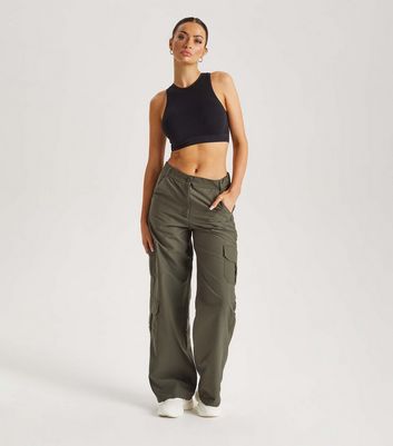 Urban Bliss Olive Wide Leg Cargo Trousers New Look