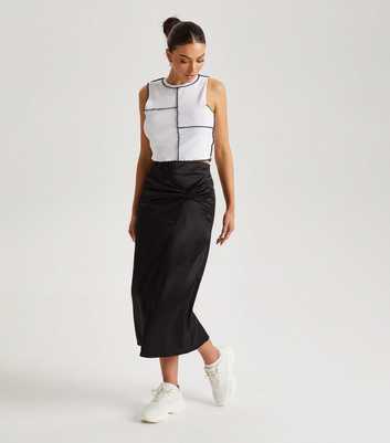 Urban Bliss Black Knot Side Midaxi Skirt