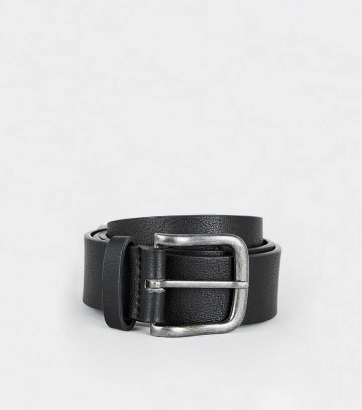 Black Leather-Look Belt