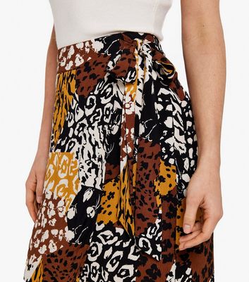 Leopard print hotsell wrap skirt