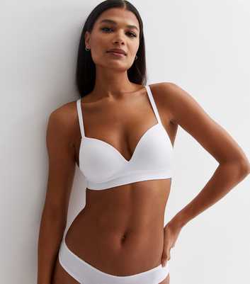 White Moulded Seamless Bra