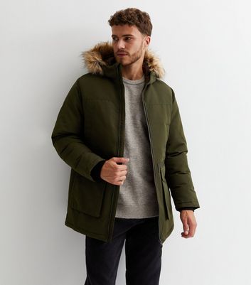 New look khaki sales parka