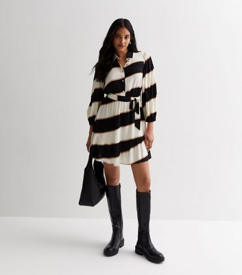 New look on sale striped shirt dress