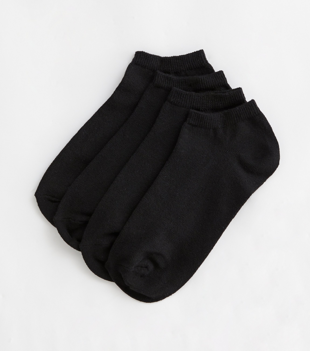 4 Pack Black Trainer Socks New Look