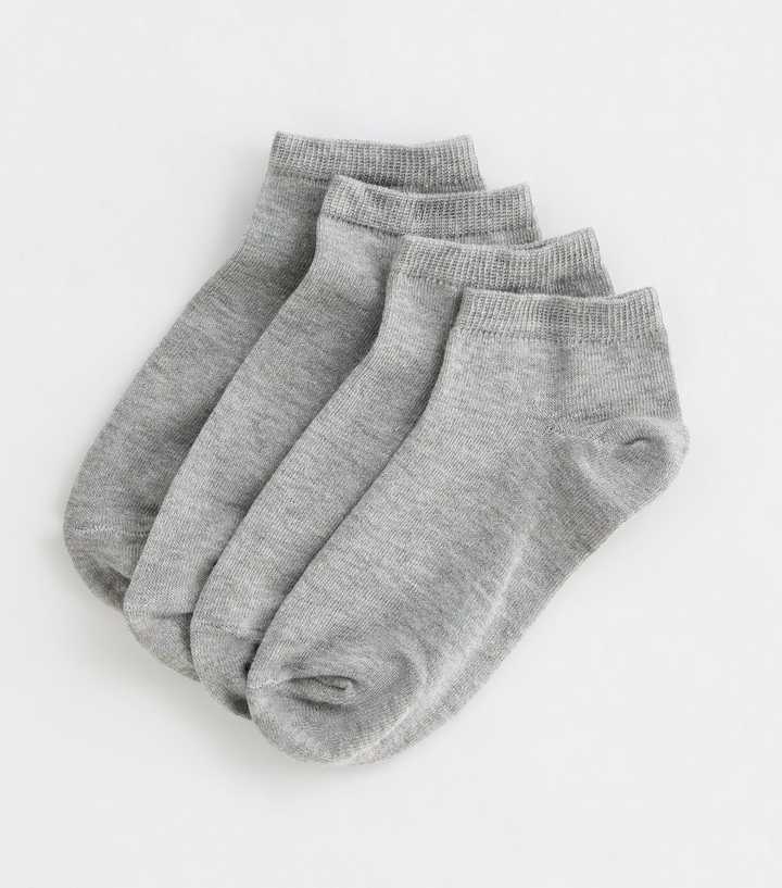 Pack Pale Grey Trainer Socks