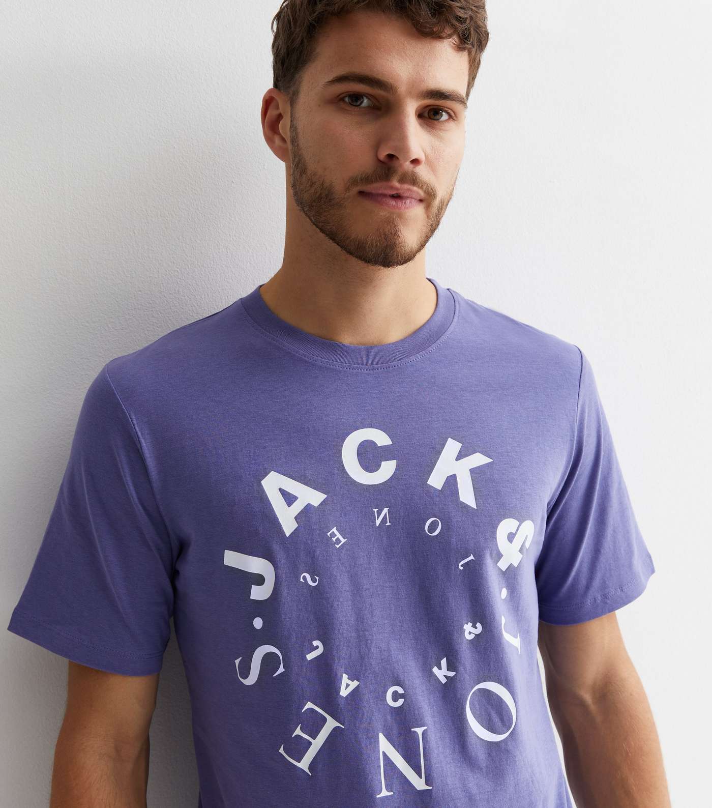 Jack & Jones Indigo Cotton Logo T-Shirt Image 3