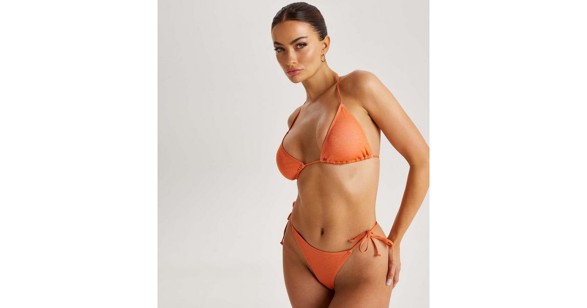 Urban Bliss Coral Moulded Triangle Bikini Top New Look