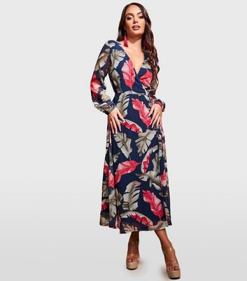 New look palm print cheap dress