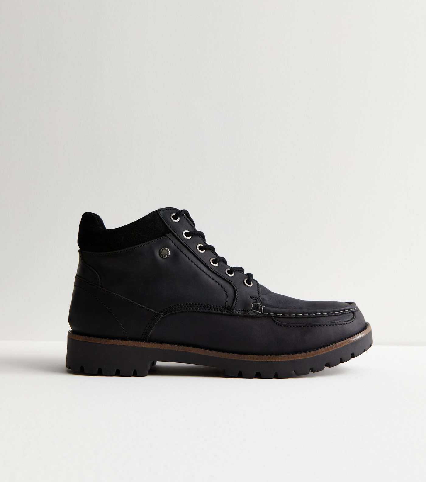 Jack & Jones Black Leather-Look Boots Image 3
