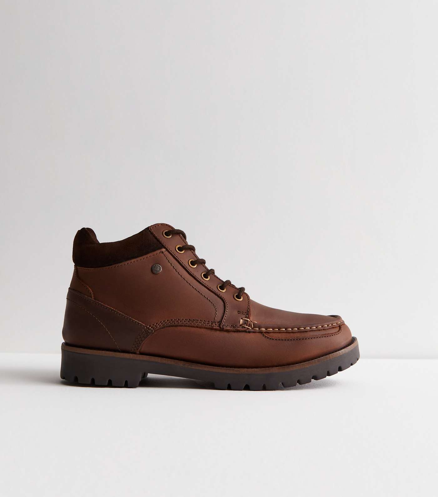Jack & Jones Dark Brown Leather-Look Boots Image 3