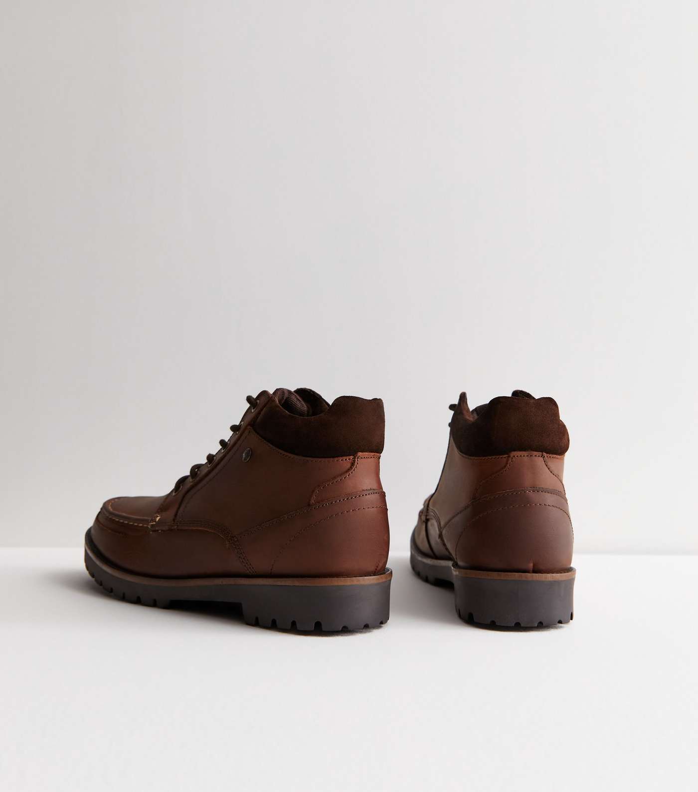 Jack & Jones Dark Brown Leather-Look Boots Image 5