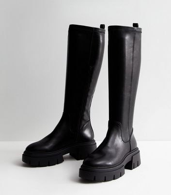 New Look Black Suedette Metal Trim Buckle Heeled Boots Size 7 | eBay