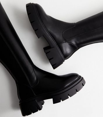 New look chunky on sale flatform boot in black