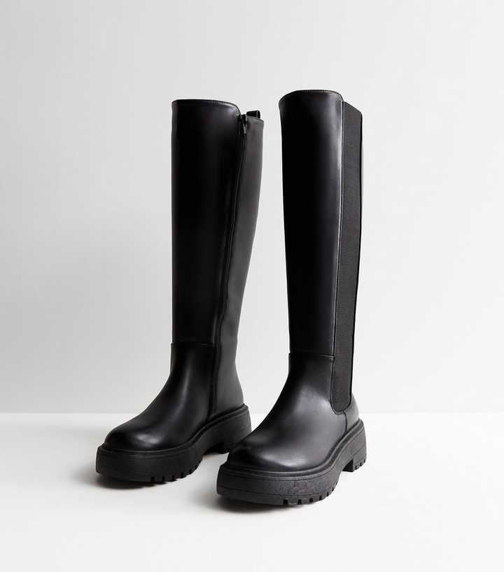 new look over the knee chunky heeled boot