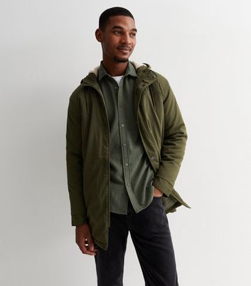 New look mens parka hotsell