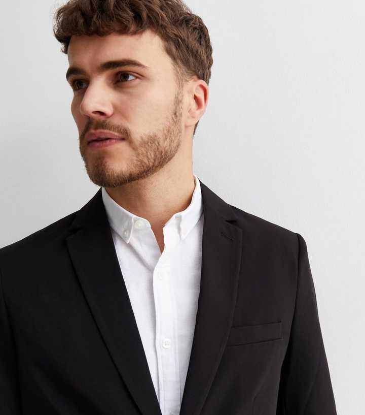 SLIM FIT SUIT JACKET - Black