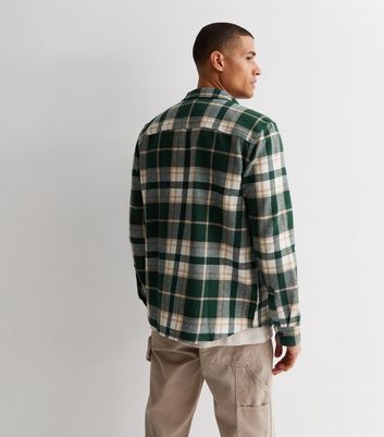 Men's Only & Sons Green Check Overshirt New Look