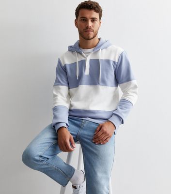 Men's Only & Sons Lilac Stripe Hoodie New Look