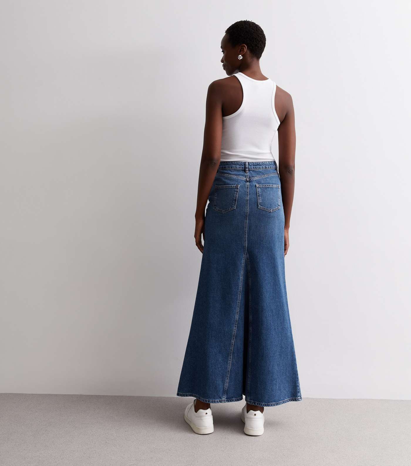 Tall Blue Denim Maxi Skirt Image 5
