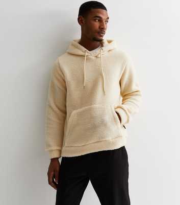 Only & Sons Off White Teddy Hoodie