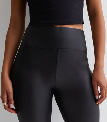 Zip Front Shiny Leggings | boohoo