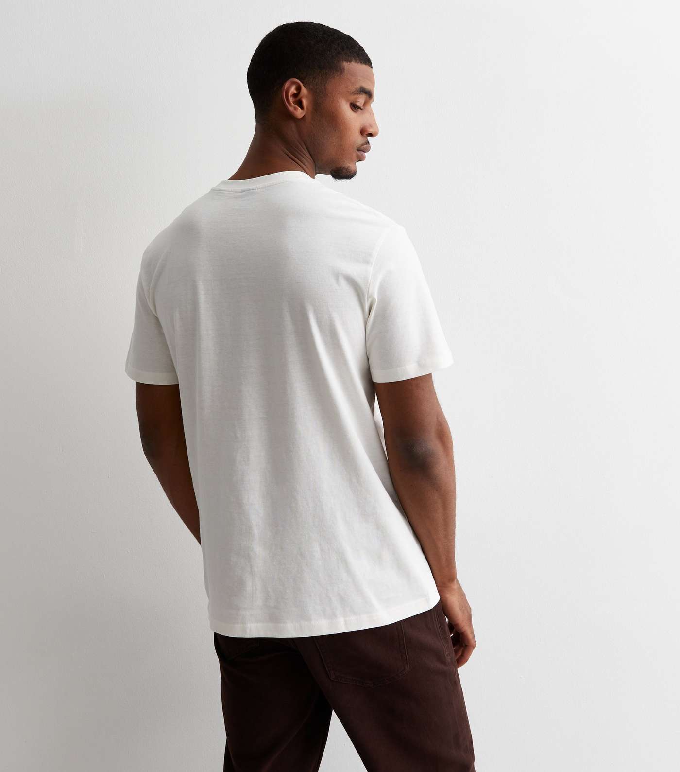 Only & Sons Off White Cotton Nature Logo T-Shirt Image 4