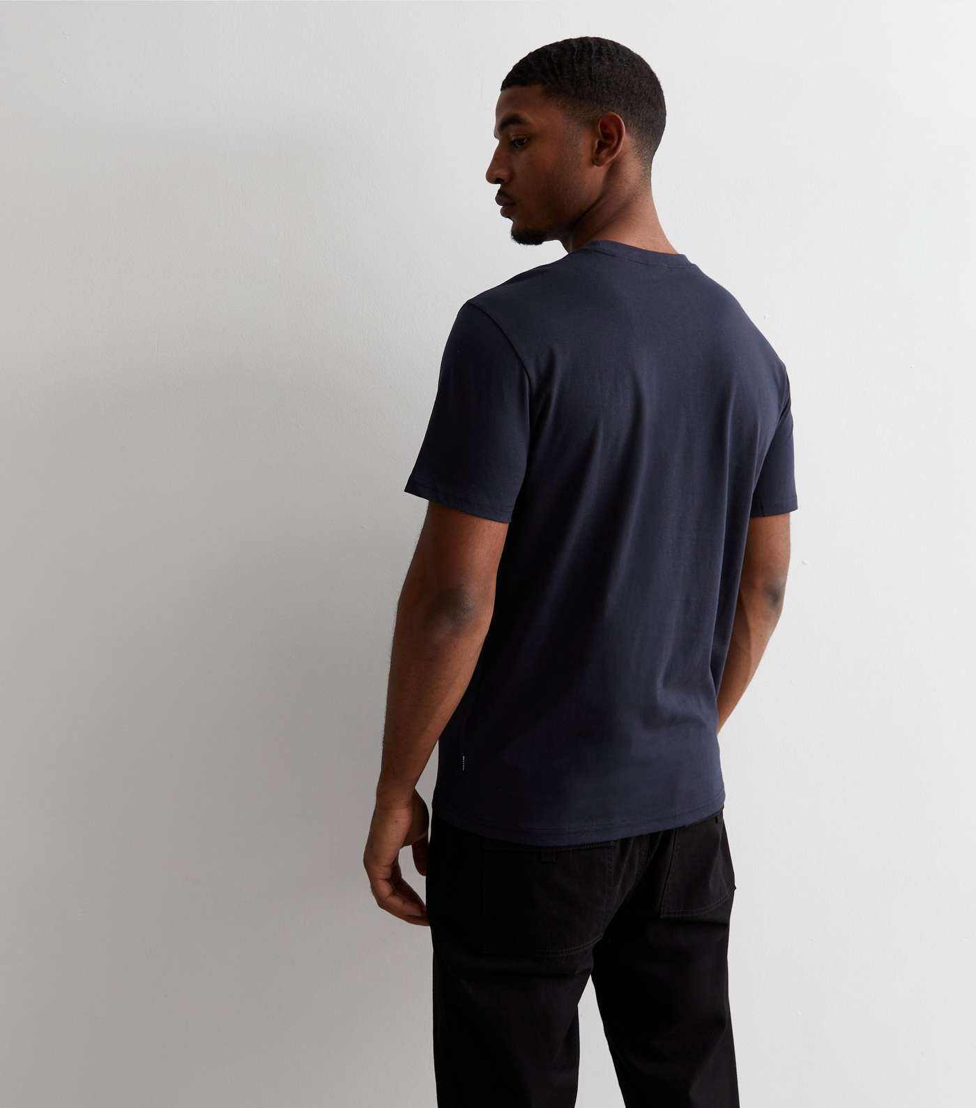 Only & Sons Navy Cotton Exploring Logo T-Shirt Image 4