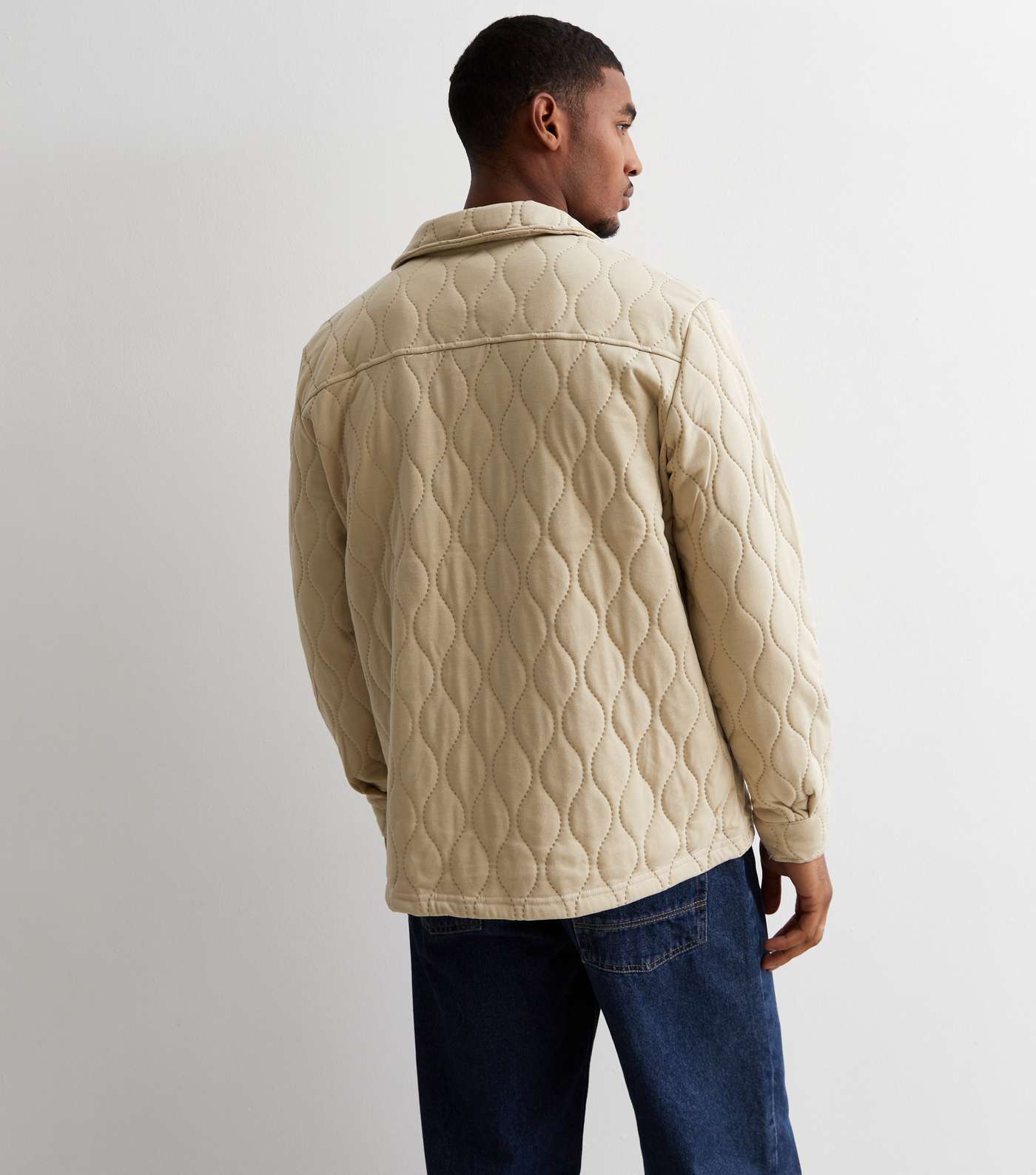 Only & Sons Stone Quilted Long Sleeve Jacket Image 4