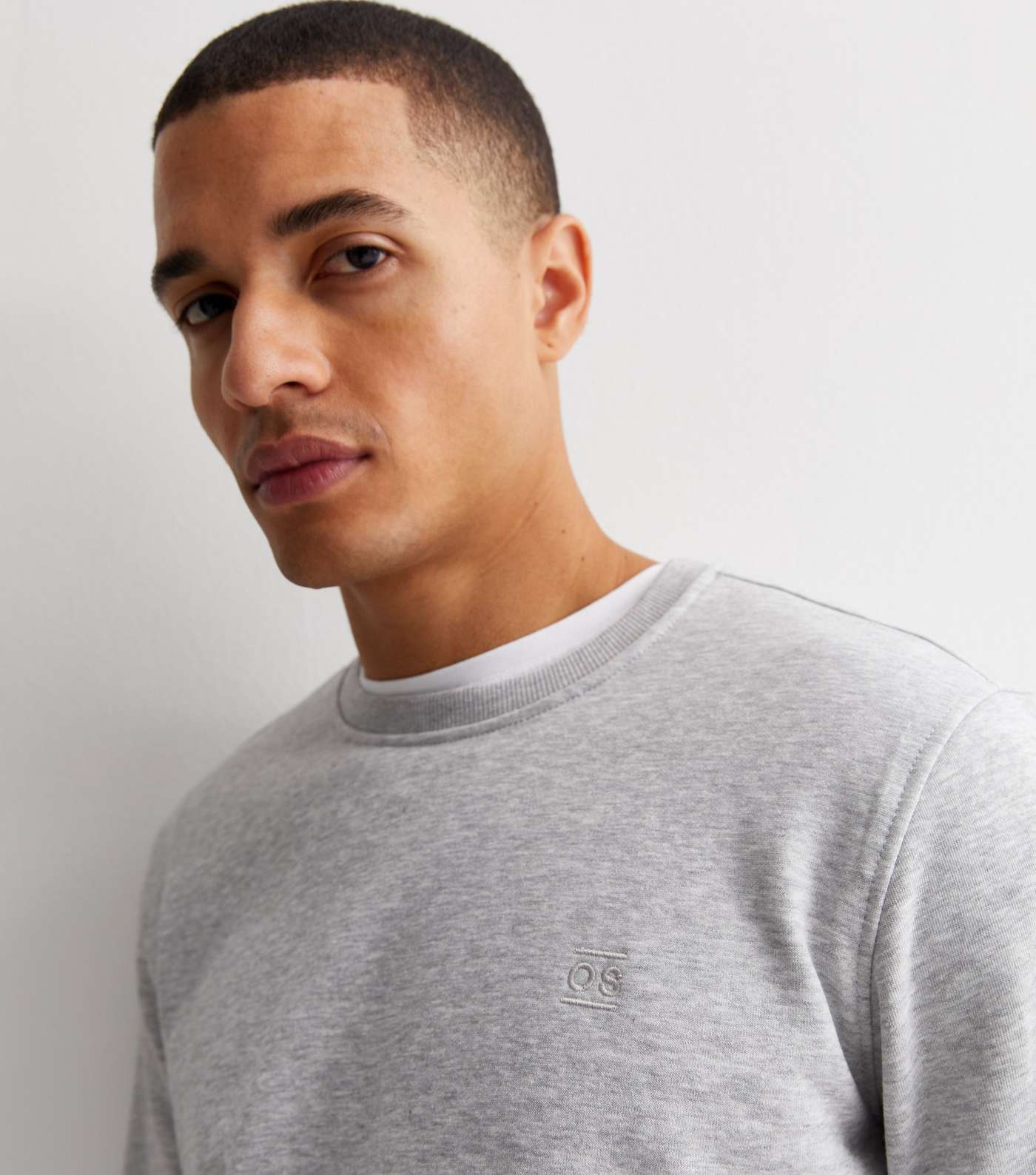 Only & Sons Pale Grey Crew Neck Jumper Image 2