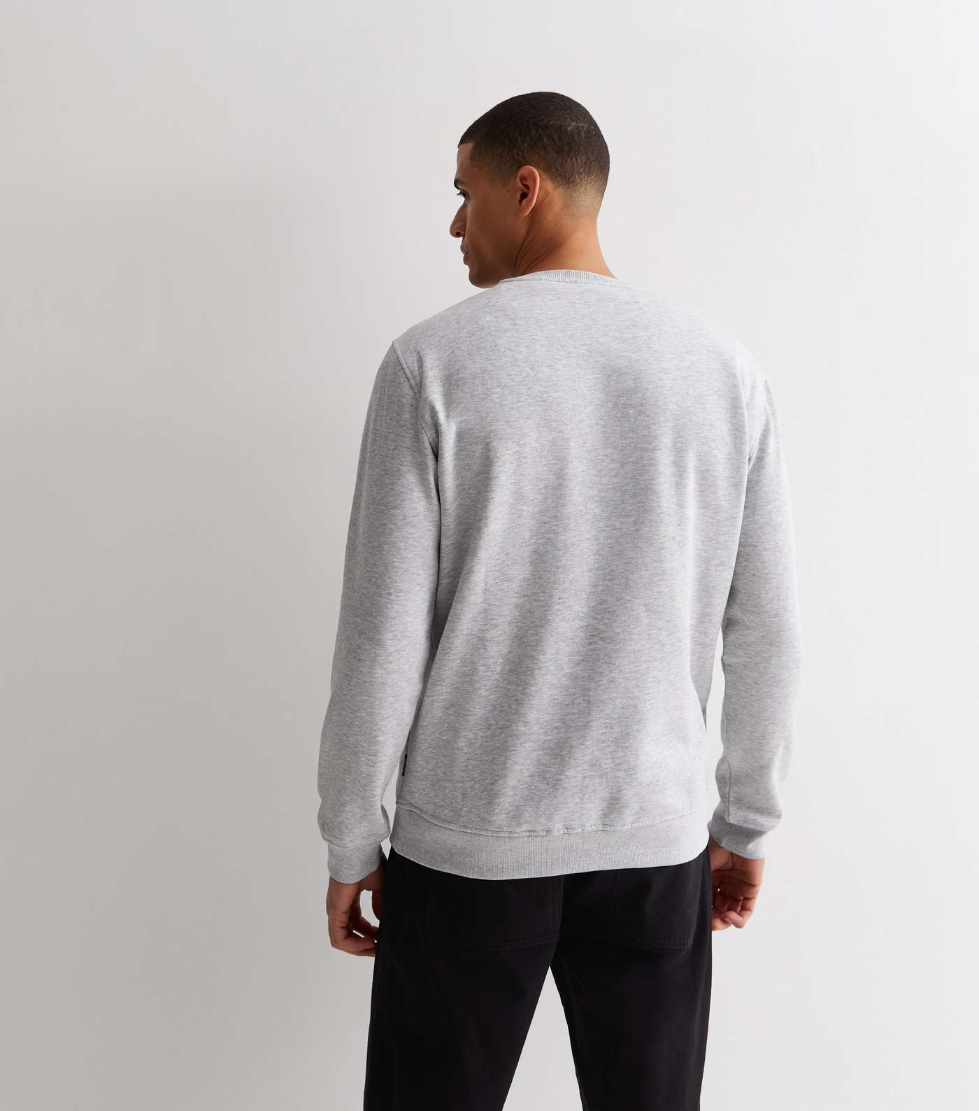 Only & Sons Pale Grey Crew Neck Jumper Image 4