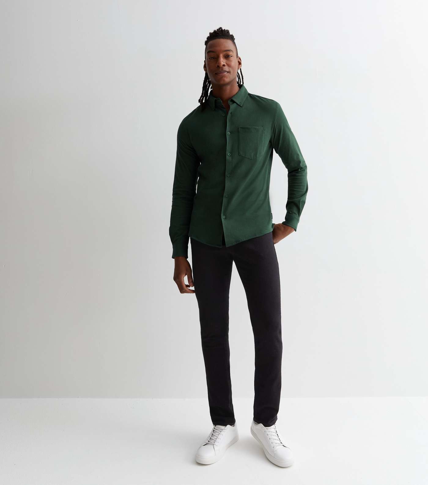 Only & Sons Dark Green Pocket Front Shirt Image 3
