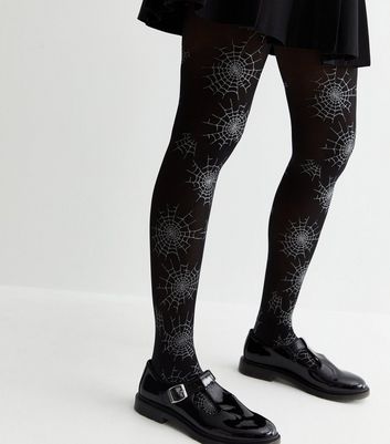 Halloween Cobweb Pattern Tights