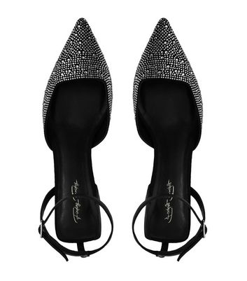 Black sparkly kitten sales heel shoes