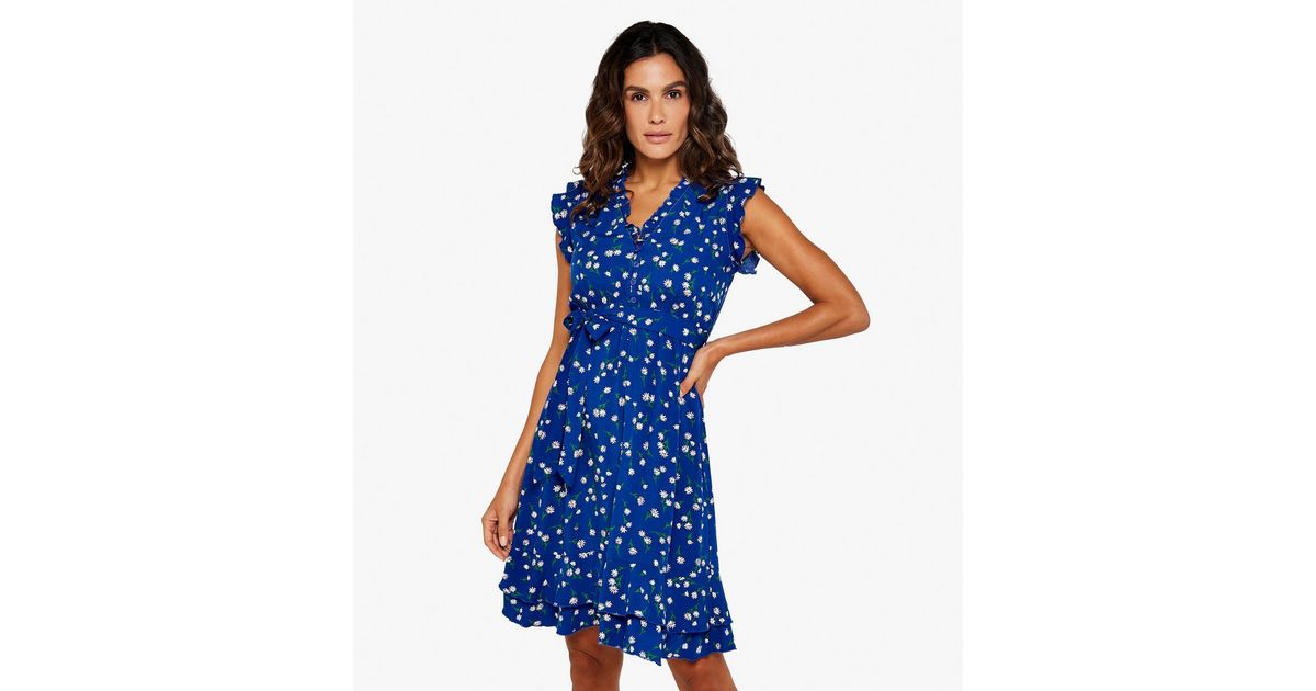 Apricot Blue Daisy Mini Dress | New Look