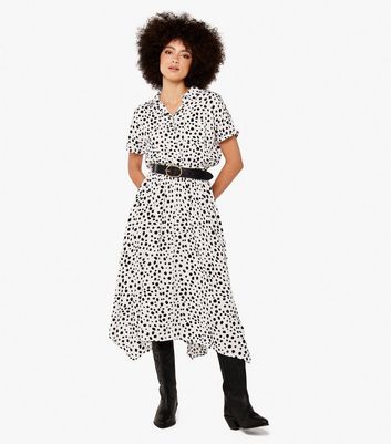 New look white polka dot best sale midi dress